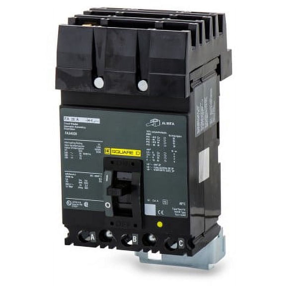 Square D FA34025 3 Pole 25 Amp 480v Circuit Breaker FA