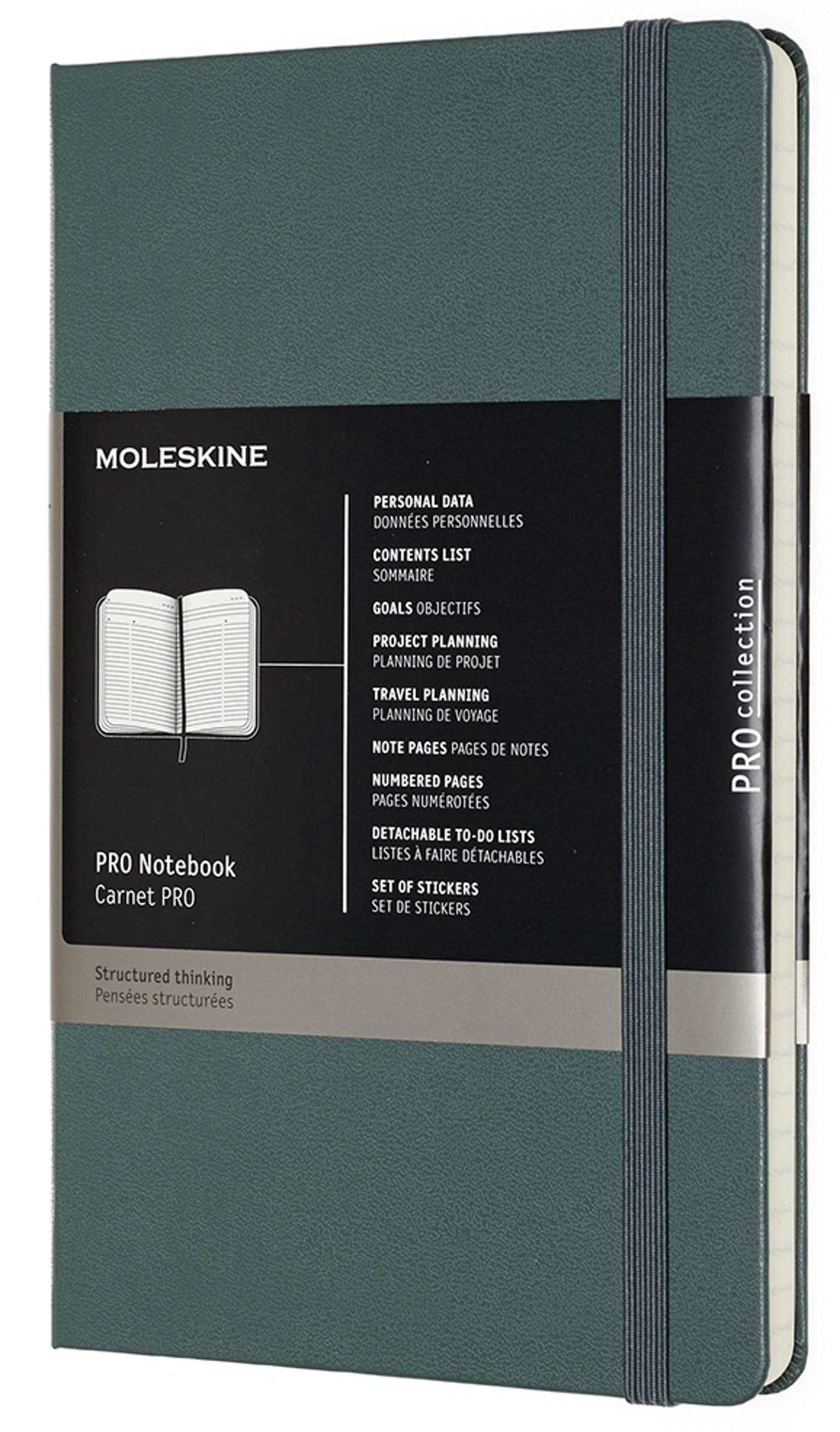 MOLESKINE PROFESSIONAL NOTEBOOK LARGE FOREST GREEN