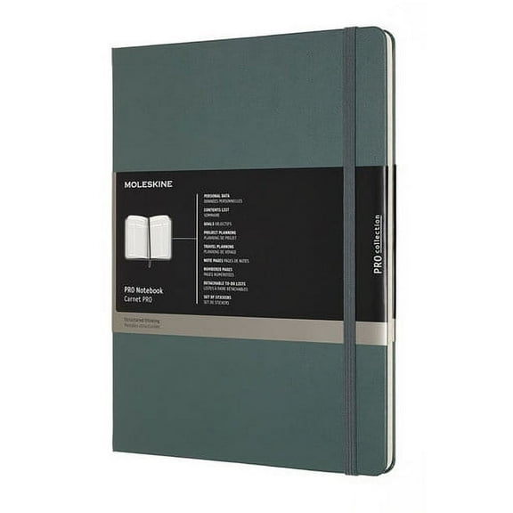 MOLESKINE PROFESSIONAL NOTEBOOK XL FOREST GREEN