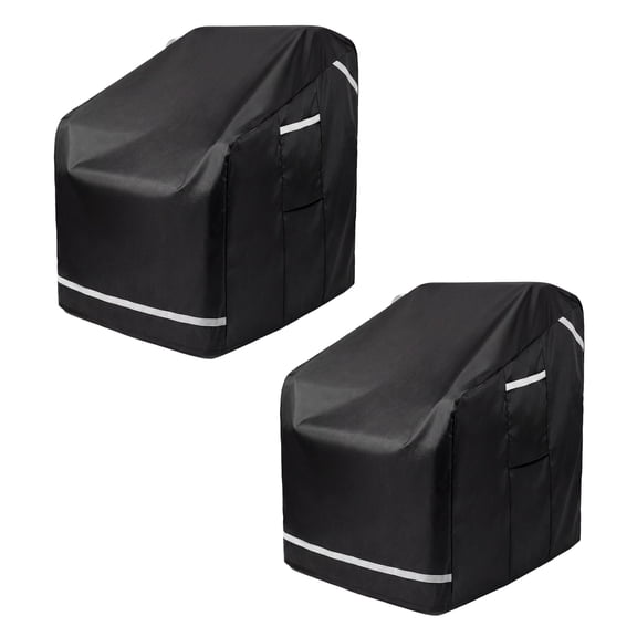 MOLIBYME Outdoor Chair Cover 2 Pack, Heavy Duty Patio Furniture Covers for Wicker Chair/Rocking Chair/Adirondack Chair/Single Sofa Chair