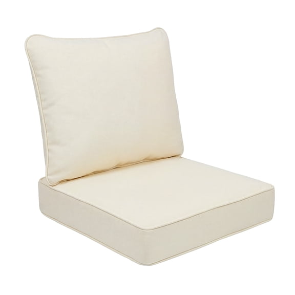 MOLIBYME Outdoor Deep Seat Cushion Set, Patio Furniture Cushions with Removable Cover Deep Seat and Back Cushion for Chair Sofa Couch