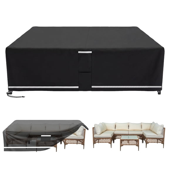 MOLIBYME Patio Furniture Cover, Extra Large Sectional Sofa Set, General Purpose, All Weather Protection from Rain/Snow/UV, 108"W x 82"D x 28"H