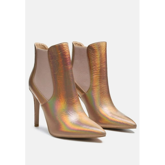 MOLINA High Heeled Chelsea Boot In Gold
