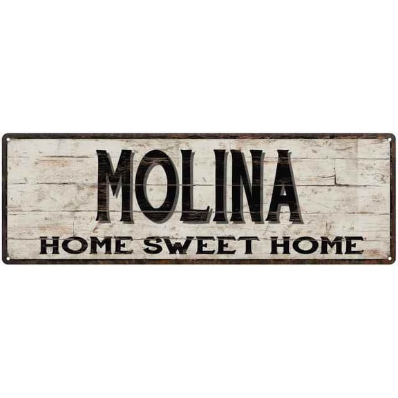 MOLINA Rustic Home Sweet Home Sign Gift 6x18 Metal Decor 106180084417