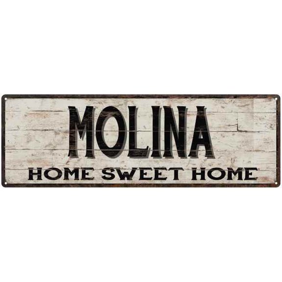 MOLINA Rustic Home Sweet Home Sign Gift 6x18 Metal Decor 206180084417