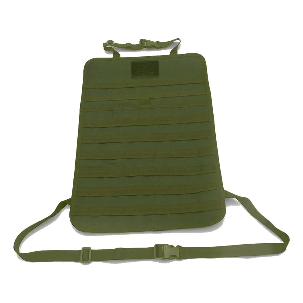MOLLE Seat Back Panel Car Organizer Cover Tactical Vehicle Storage Solution Backseat Protection, Olive Drab, 2 Pack