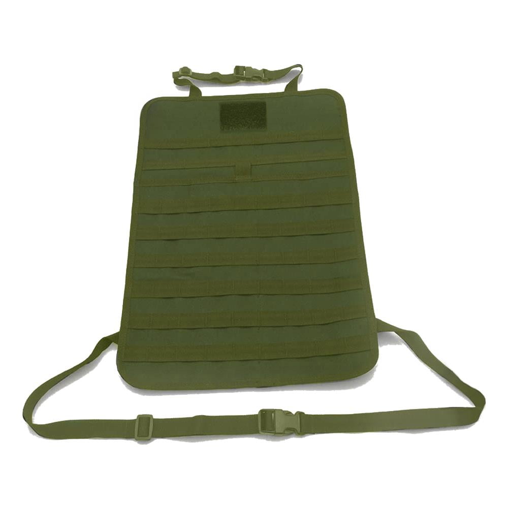 MOLLE Seat Back Panel Car Organizer Cover Tactical Vehicle Storage Solution Backseat Protection, Olive Drab, Single