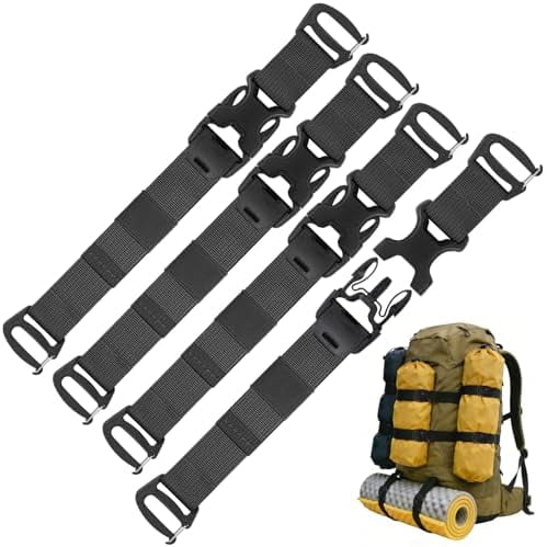 MOLLE Tactical Backpack Straps Rush Tier System Molle Attachment for Gear & Rucksack, Adjustable 7-23" Tie Down Straps,Heavy Duty 1000D Nylon Attachment Strap Accessories