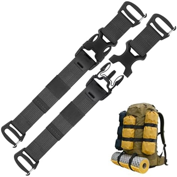 MOLLE Tactical Backpack Straps Rush Tier System Molle Attachment for Gear & Rucksack, Adjustable 7-23" Tie Down Straps,Heavy Duty 1000D Nylon Attachment Strap Accessories