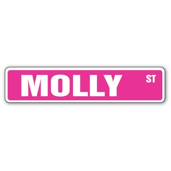 MOLLY Aluminum Street Sign Childrens Name Room Metal Sign | Indoor/Outdoor | 30" Wide