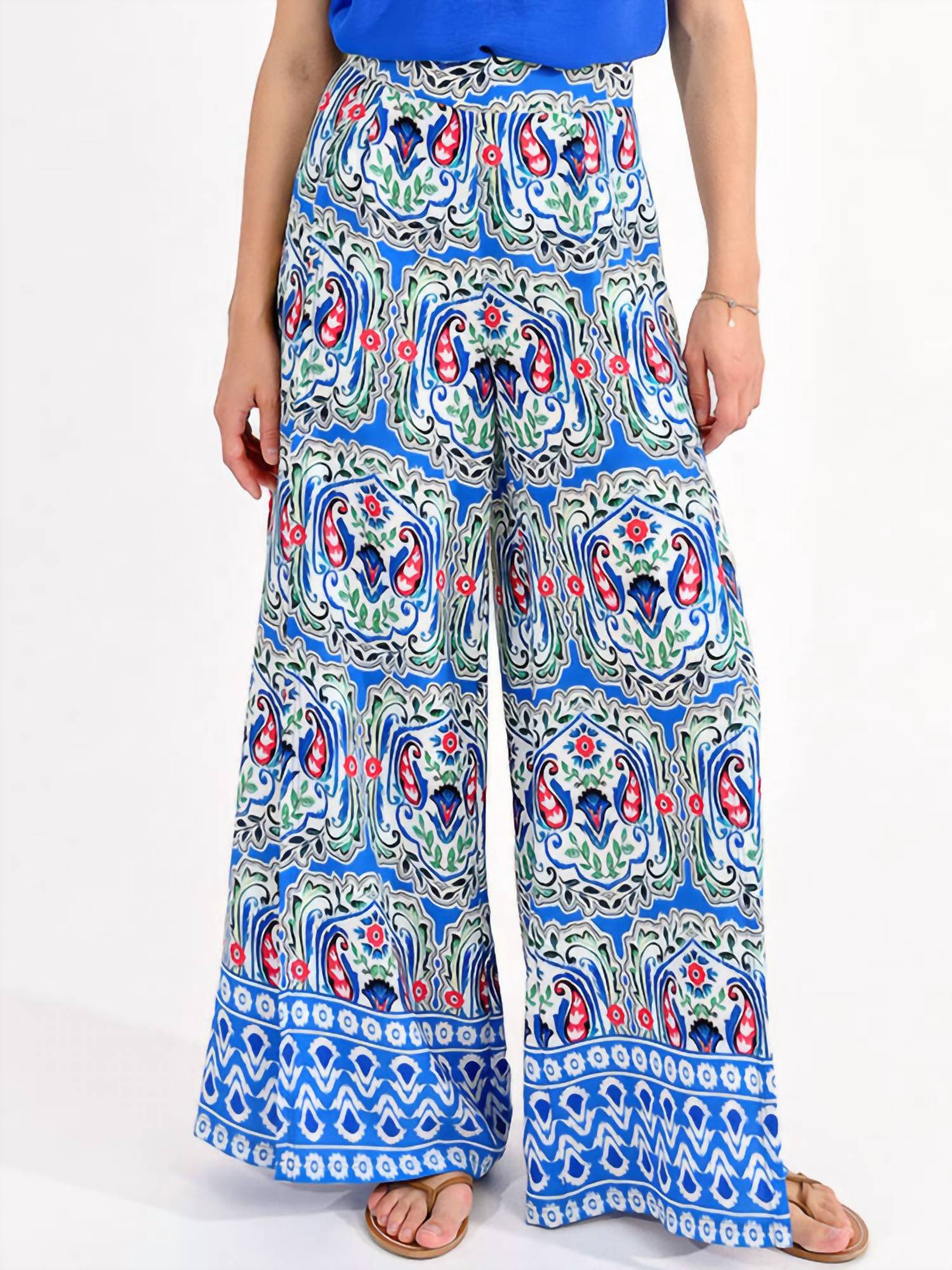 MOLLY BRACKEN Athena Wide Split Palazzo Pants