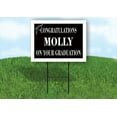 thumbnail image 1 of MOLLY CONGRATULATIONS GRADUATION 18 in x 24 in Yard Sign Road Sign with Stand, 1 of 4