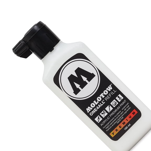MOLOTOW 180ml Acrylic Marker Refill Signal White