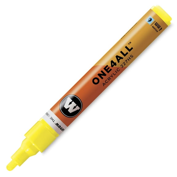 MOLOTOW 4mm Round Tip Acrylic Pump Marker Neon Yellow Fluorescent