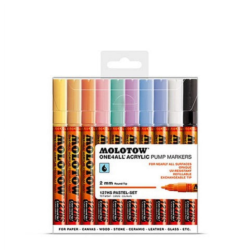 Molotow 10-Piece Pastel Acrylic Paint Marker Set