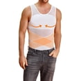 thumbnail image 1 of MOLUTAN Mens Compression Tank Top Slimming Body Shaper Vest Sleeveless Undershirt Tummy Control Shapewear(White, 4XL), 1 of 8
