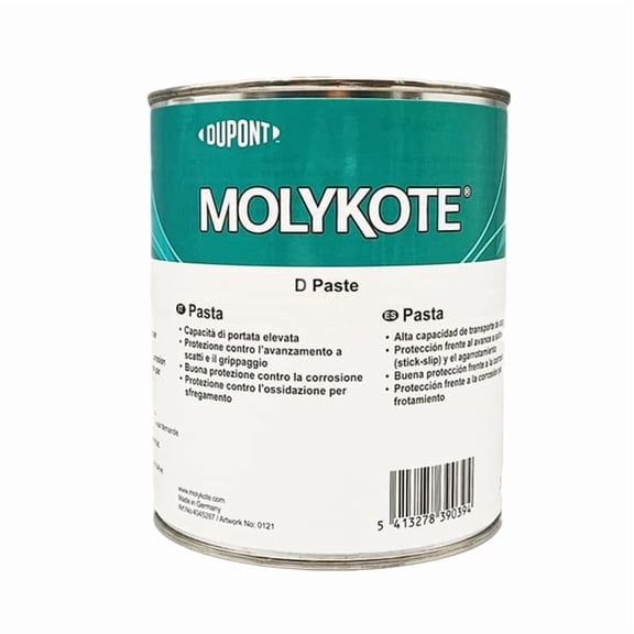 MOLYKOTE D Paste 1kg 35.27oz Lubricant Grease Superior Load-Carrying Capacity High Wear Resistance Prevents Stick-Slip Seizure and Galling with Excellent Corrosion Protection