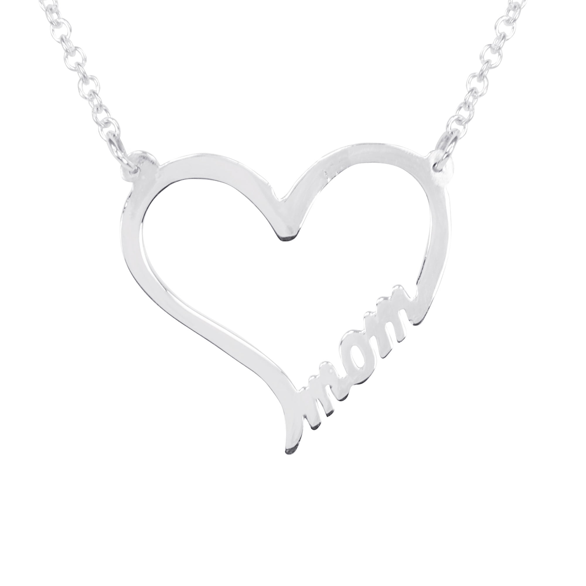 JewelersClub Mom Necklace Sterling Silver Necklace for Women – White  Diamonds Accents + 14k Gold Over Silver Mother Daughter Necklace – Mothers  Day Gifts Necklaces for Women - Walmart.com