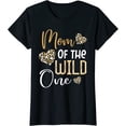 thumbnail image 1 of MOM OF THE WILD ONE First Birthday Leopard Heart Mom Life T-Shirt, 1 of 3