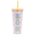 thumbnail image 1 of Checkered Mom Patch Tumbler with Straw, Pink, 24 oz, Mother's Day by Way To Celebrate, 1 of 6