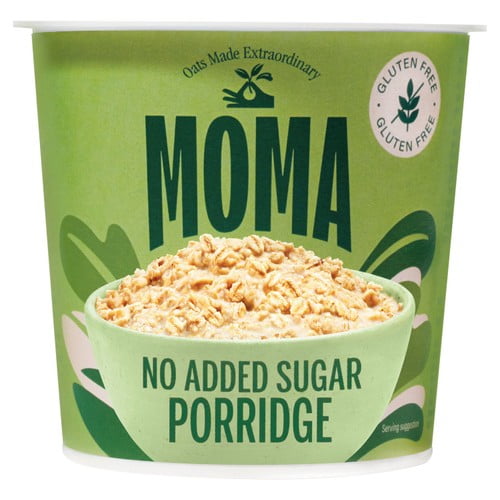 MOMA Gluten Free Plain Jumbo Oat Porridge Pot Gluten Free 65g, British Import (Pack of 3)