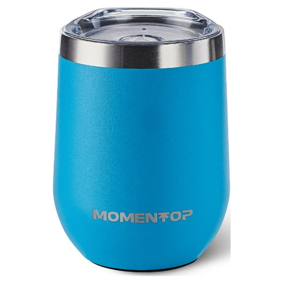 MOMENTOP Tumblers for Drinks and Cocktails. Blue 12 oz