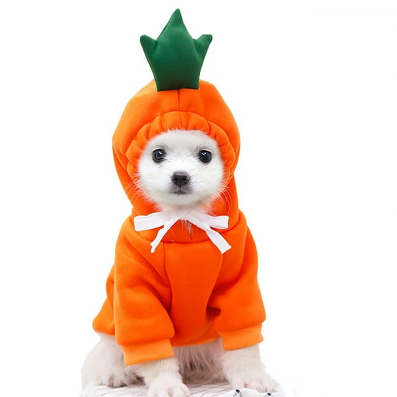 MOMFEI Warm Dog Winter Clothes Cute Fruit Dog Coat Hoodies Fleece Pet Dogs Costume Jacket for French Bulldog Chihuahua Ropa para Perro