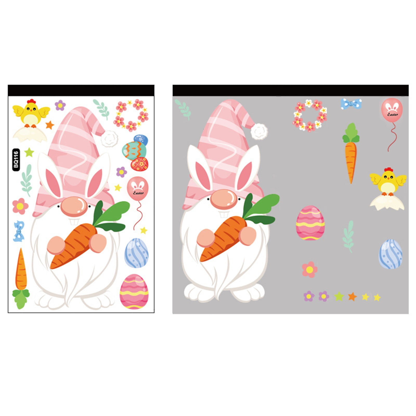 MOMKER Clearance Stickers Easter Stickers Easter Eggs Electrostatic