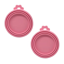Pet Food Can Lids Silicone Can Covers for Dog Cat Food Universal Size Fit Small Medium Large Cans 2 Pack Pink