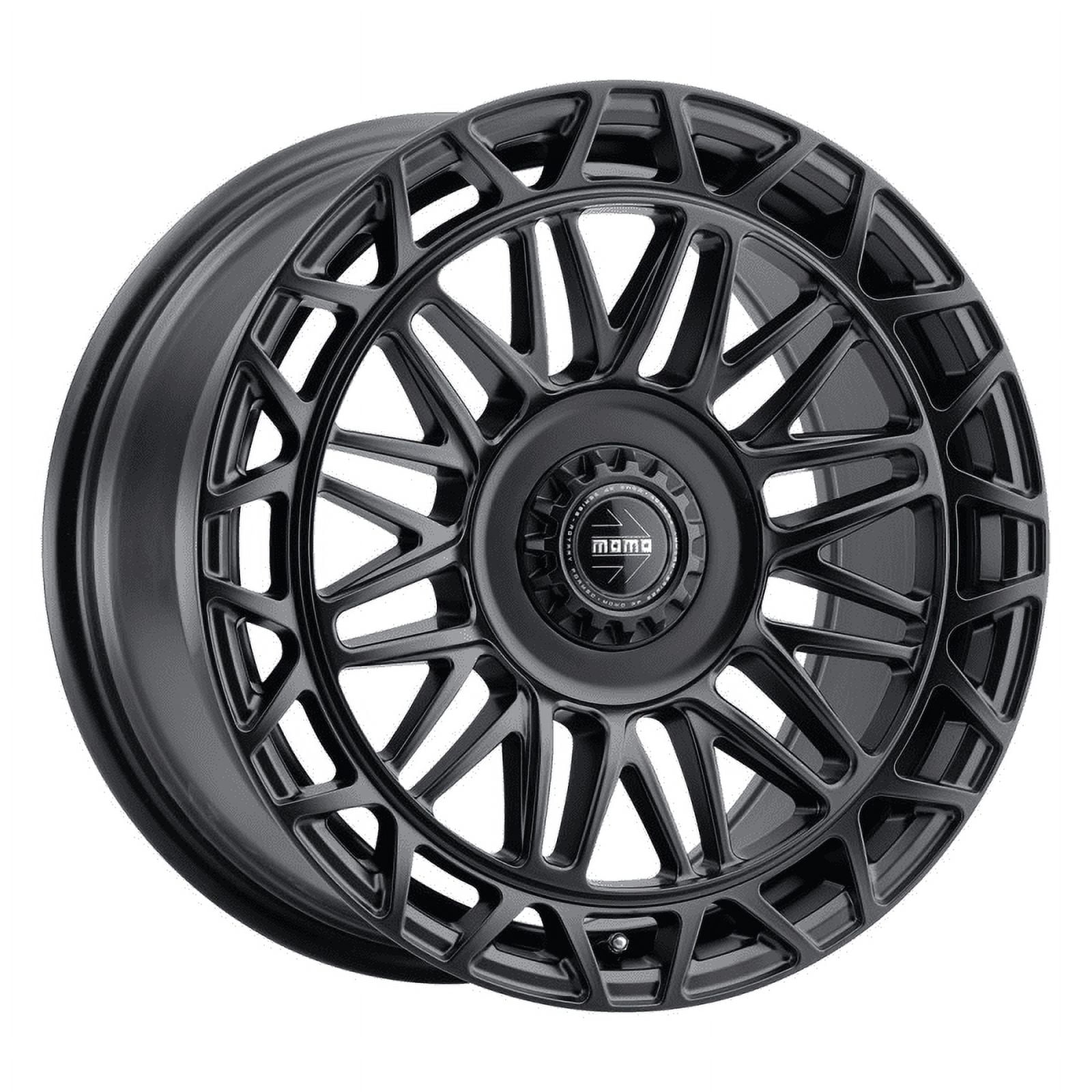 MOMO Bernina Rim 18X8.5 5X100/5X114.3 Offset 38 Satin Black (Quantity ...