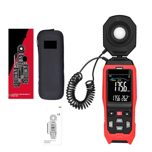 MOMO Digital Light Meter Luxmeter Detachable Probe Illuminometer 200000 Lux/Fc Photometer Enviromental Tester ,Wide Applications