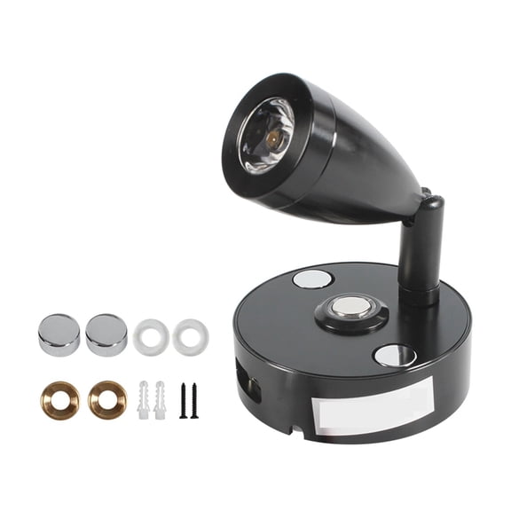 MOMO RV Caravan Wood Home Bedside Desk Light DC12V/24V LED Table Lamp Dimmable light Luminous Body Power Reading Lamp ,RV Modification Use
