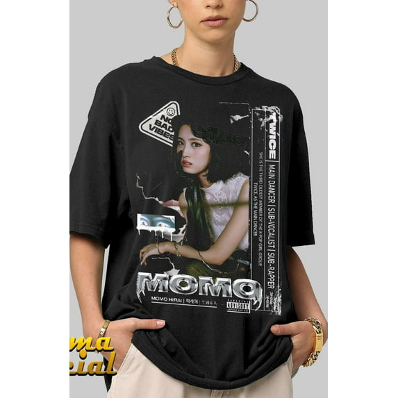 MOMO TWICE, KPOP Vintage Style T-shirts Gift, Twice Korean Group T-shirt, Kpop Music Tshirt Unisex Heavy DK324