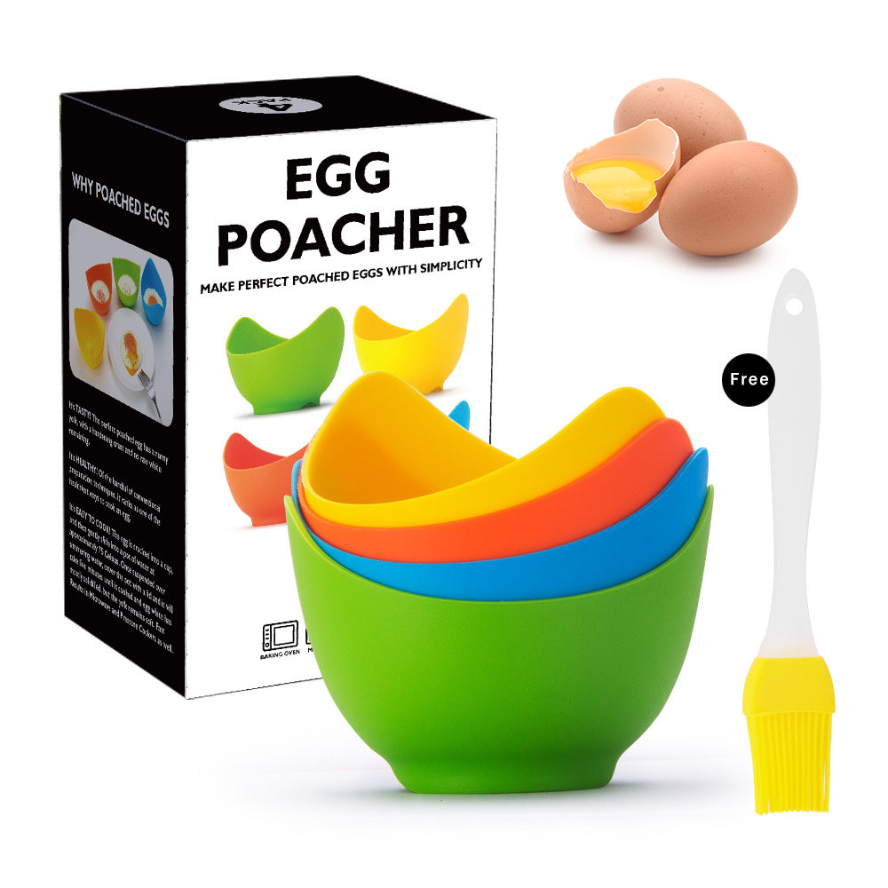 Norpro Nonstick 4 Egg Poacher For 1012" Pans or Skillets, Kitchen Cooking 992