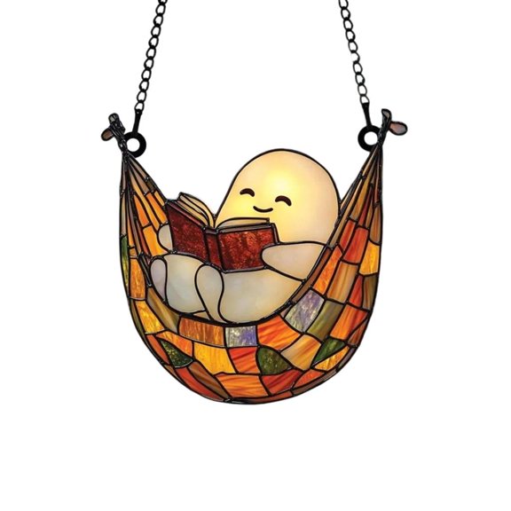 MOMOJIA (1 Pack) Acrylic Window Hanger - Book Lover Decor for Library, Classroom, Study Room &Ha110weenWindow Display