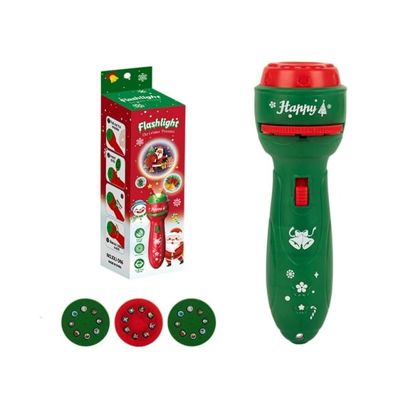 MOMOJIA (1-Pack) Christmas Projector Flashlight Toy - Holiday Light ...