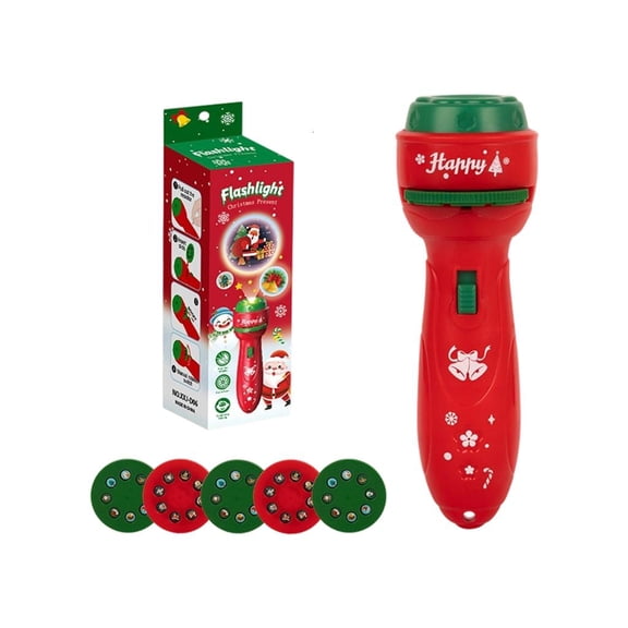 MOMOJIA (1-Pack) Christmas Projector Flashlight Toy - Holiday Light Projector, Creates Magical Patterns on Wall/Ceilings