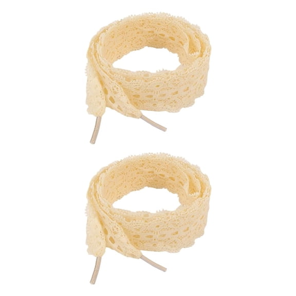 MOMOJIA 1 Pair Ballet Style Elegant Lace Shoelaces for Sneakers Casual Shoes Shoestrings