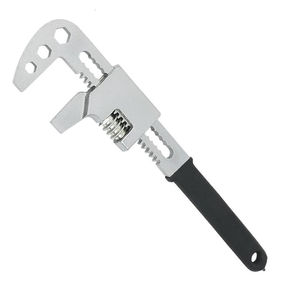 MOMOJIA 10",12",15"F-type Wrench Right Angle Wide Jaw Opening Adjustable Spanner Wrench
