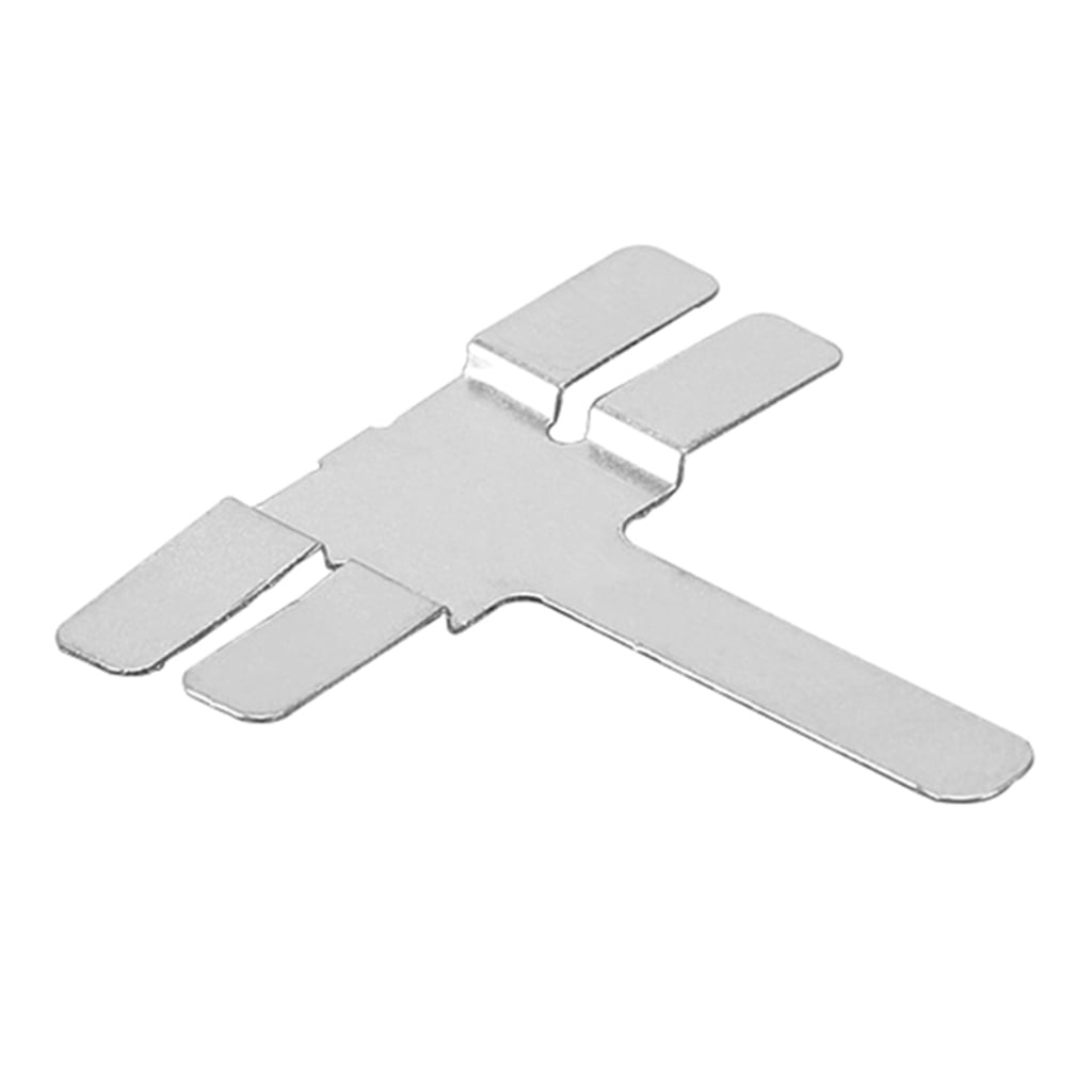 50-Pack T-Type Nickel-Plated Steel Strip Sheets – 26x22mm For Battery Pack Spot Welding, High Tensile, Low Resistivity For NiMH & Lithium Batteries