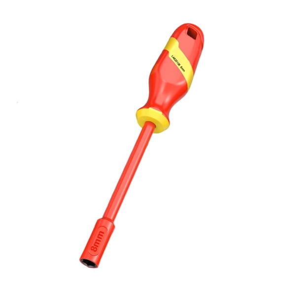 MOMOJIA 1000V Insulation Deep Well Socket Screwdriver With Nonslip Grip Insulated Hand Tool For Electricians And Technicians