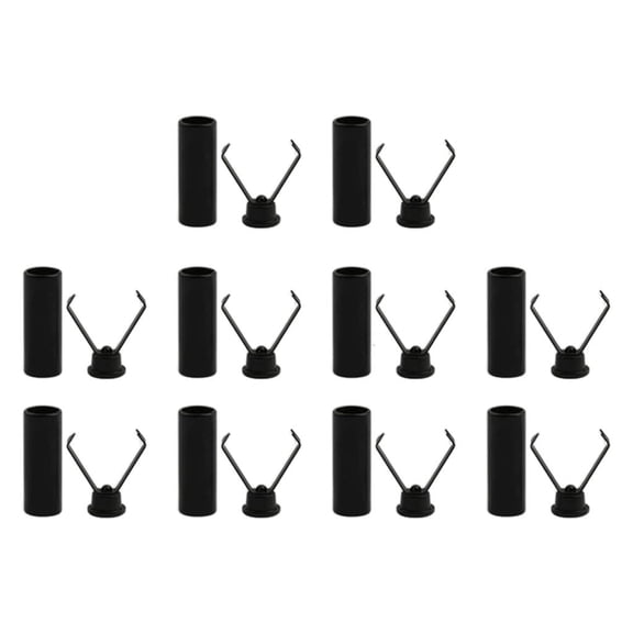 MOMOJIA 10Pcs Adjustable Elastic Cord Fasteners Clip Metal Drawstring Stoppers Clamps