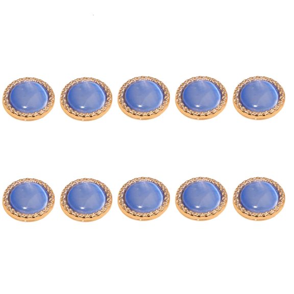 MOMOJIA 10Pcs Dazzling Alloy Buttons Multipurpose Sewing Buttons For Garments Jackets