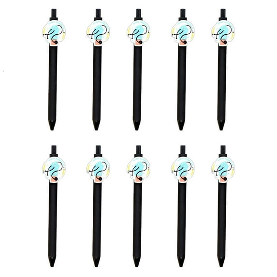 MOMOJIA 10Pcs Doctor Nurse Theme Ballpoint Pens for Hospital Workers 1.0mm Black Inks