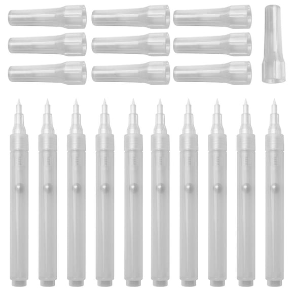 MOMOJIA 10Pcs Empty Acrylic Paint Pen Soft Brush Tip Refillable Empty Marker For Acrylic Painting Sketching Art Illustrations