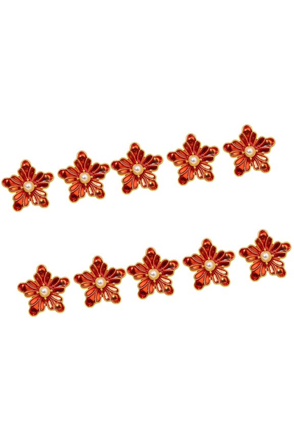 10Pcs Flower Metal Cufflinks Buttons Sewing Button For Clothing Jackets Shirt