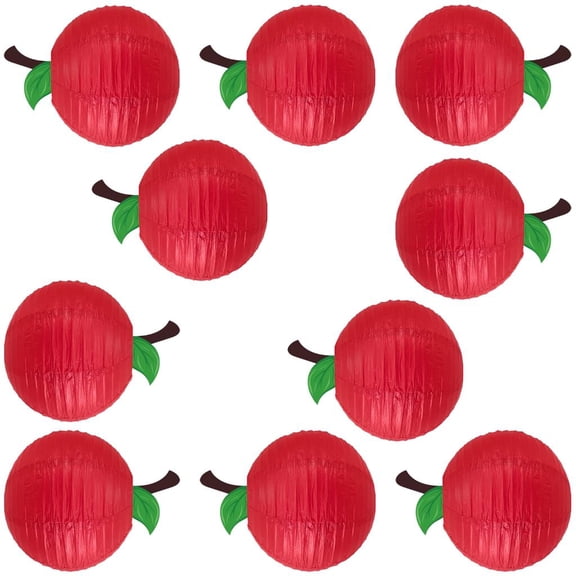 MOMOJIA 10Pcs Fruit Paper Lamp Ceiling Ornament for Kids Birthday Classroom Decoration