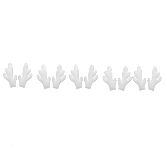 MOMOJIA 10Pcs Soft Plush Embossed Antler For Christmas Costume Decoration Accessories