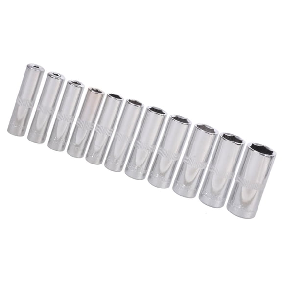 MOMOJIA 11Pcs 4-14mm Hex Socket Wrench Head Socket Set Adapter Spanner Ratchet
