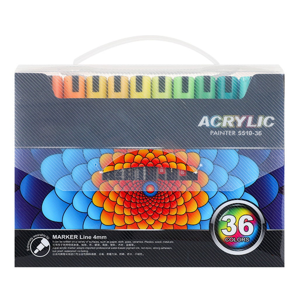MOMOJIA 12/24/36/48 Color Acrylic Paint Marker Pen Water Based Art Marker For Drawing